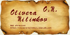 Olivera Milinkov vizit kartica